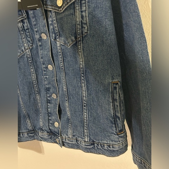 NWT Rails Grove Denim Boyfriend Trucker Jacket Women's Size Medium Blue Starry - Picture 8 of 14
